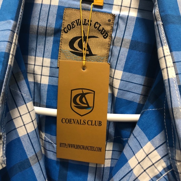 Blue & White Plaid Shirt! - Picture 3 of 3